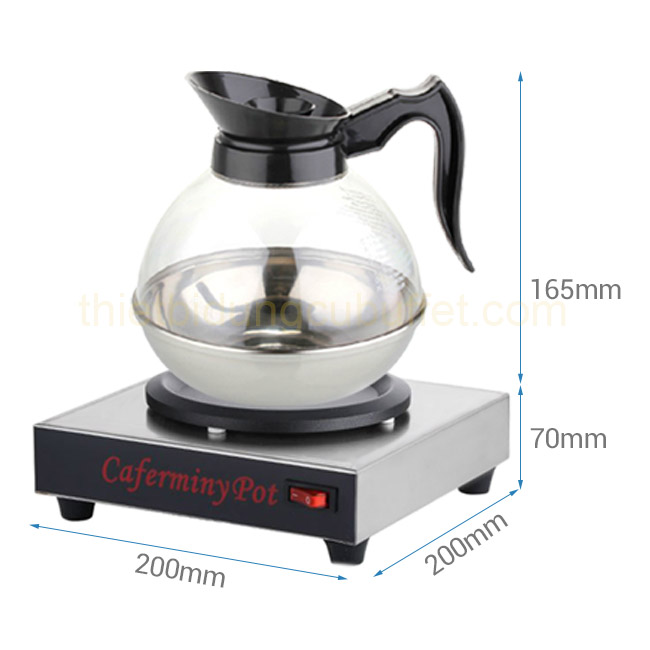 Kích thước bếp hâm Caferminy Pot và bình đựng cà phê giá rẻ CF23-B7 Kích thước bếp hâm Caferminy Pot và bình đựng cà phê giá rẻ CF23-B7