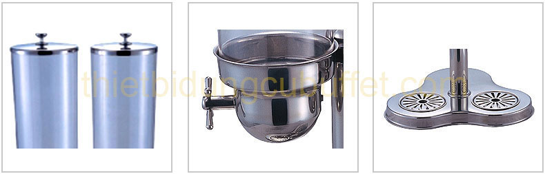 Bình đựng ngũ cốc 2 ngăn inox EAST