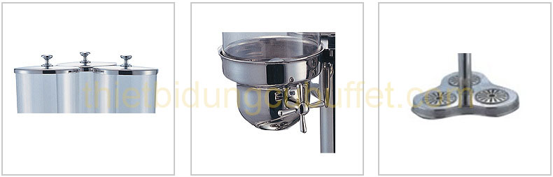 Thành phần dụng bình đựng ngũ cốc 3 ngăn EAST