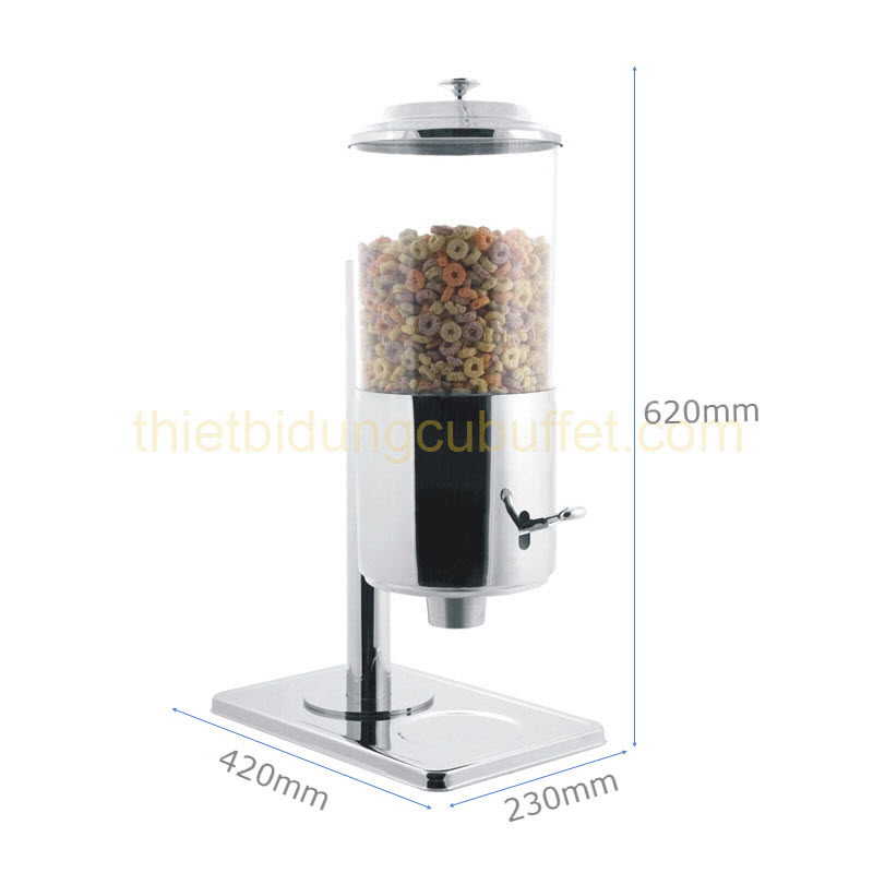 Kích thước bình đựng ngũ cốc inox 7 lít Cheng's