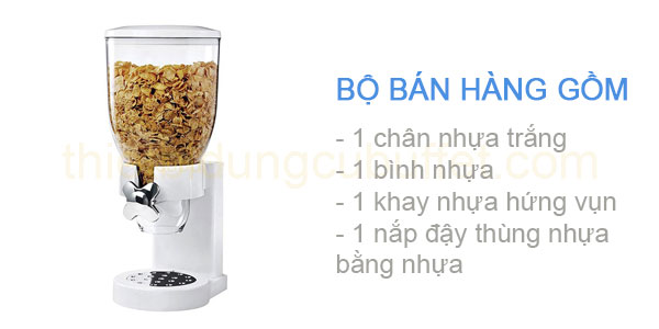 bình đựng ngũ cốc 1 ngăn nhựa trong suốt
