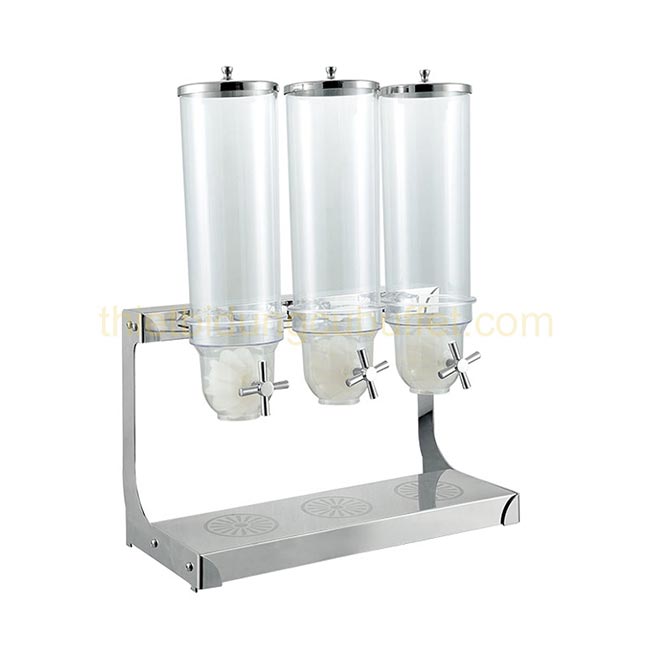 Bình đựng ngũ cốc 3 ngăn chân inox NC2405-3