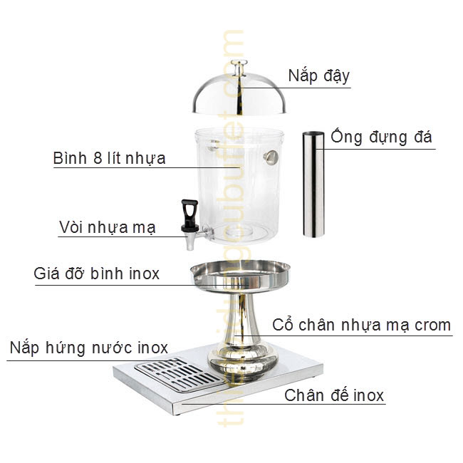 Hình ảnh chi tiết linh kiện của bình đựng nước trái cây giá rẻ Hình ảnh chi tiết linh kiện của bình đựng nước trái cây giá rẻ