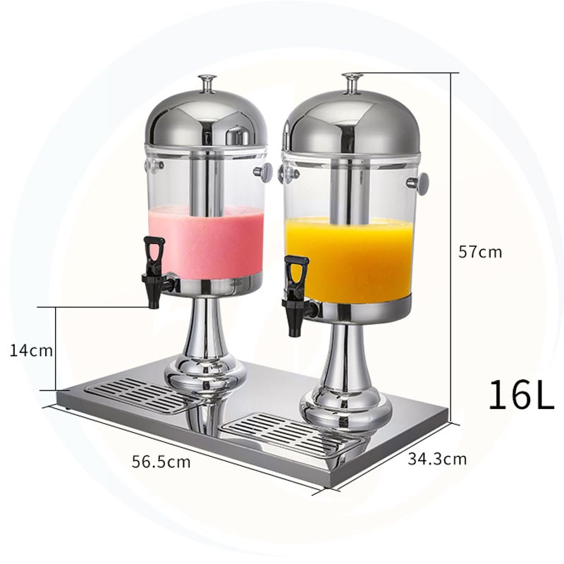 Kích thước bình đựng nước trái cây giá rẻ 1 ngăn 8 lít Bình đựng nước trái cây giá rẻ 2 ngăn 16 lít