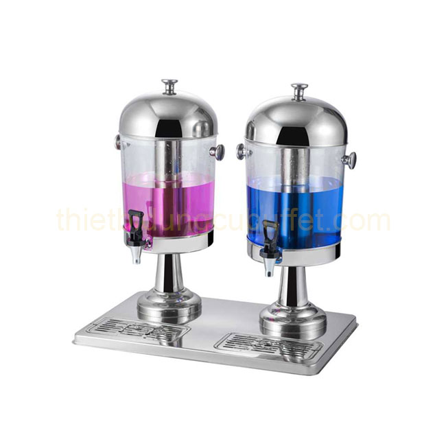 Bình đựng nước trái cây 2 ngăn 16 lít cổ chân bằng inox BC2205-2