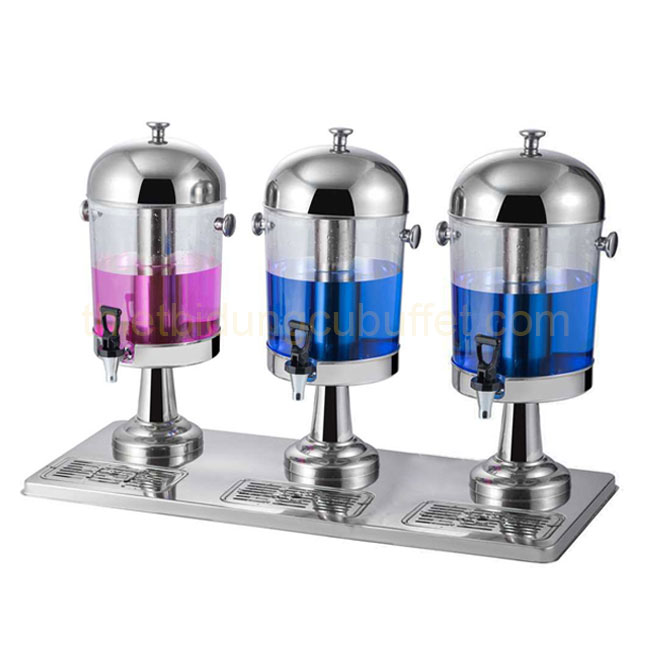 Bình đựng nước trái cây 3 ngăn 24 lít cổ chân bằng inox BC2205-3