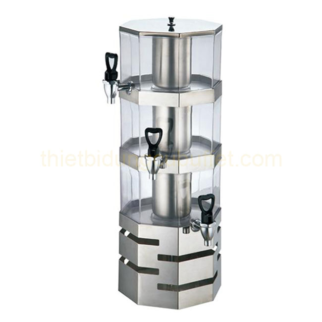 Bình đựng nước trái cây 3 lớp 12 lít hình bát giác BC2226-3