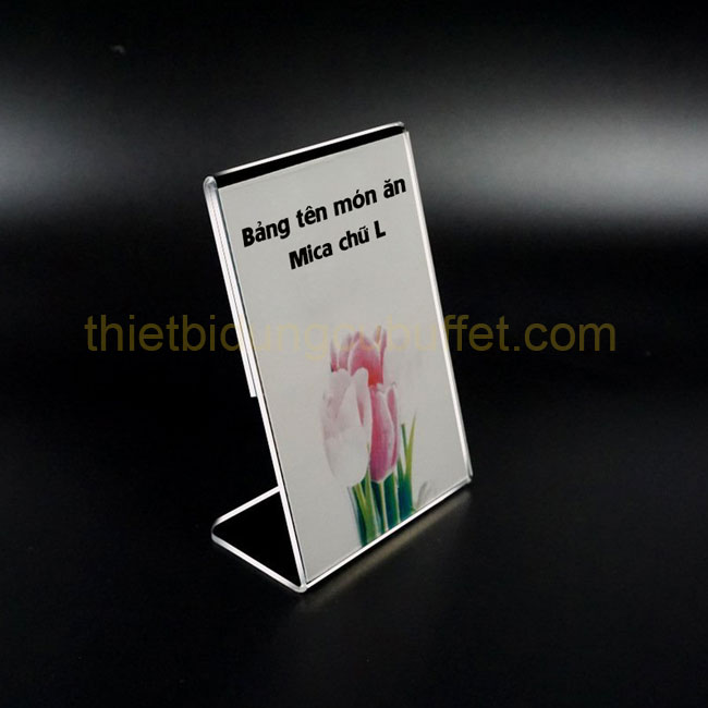 Bảng menu mica để bàn chữ L khổ A6 CM6603