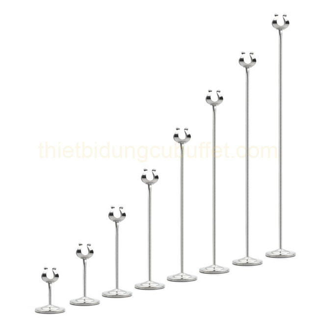 Mô tả cây menu đứng kẹp số bàn inox