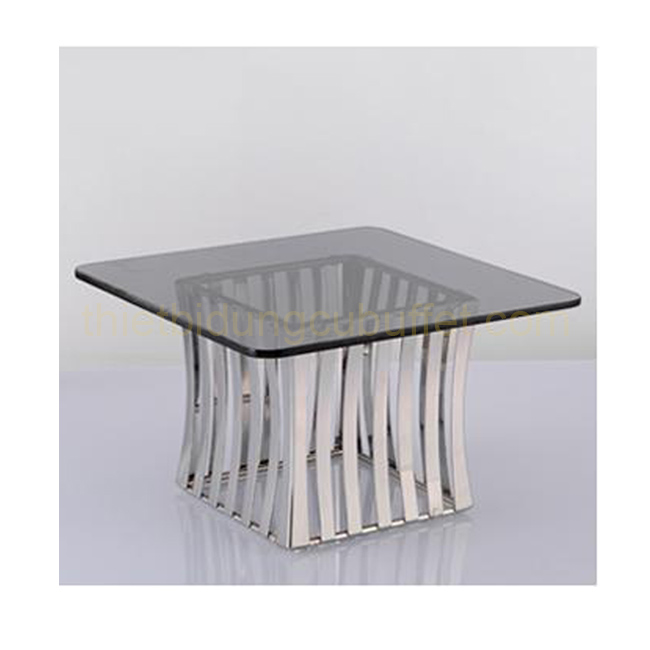 Chân đế inox hình trụ vuông 3 cấp CDV-21