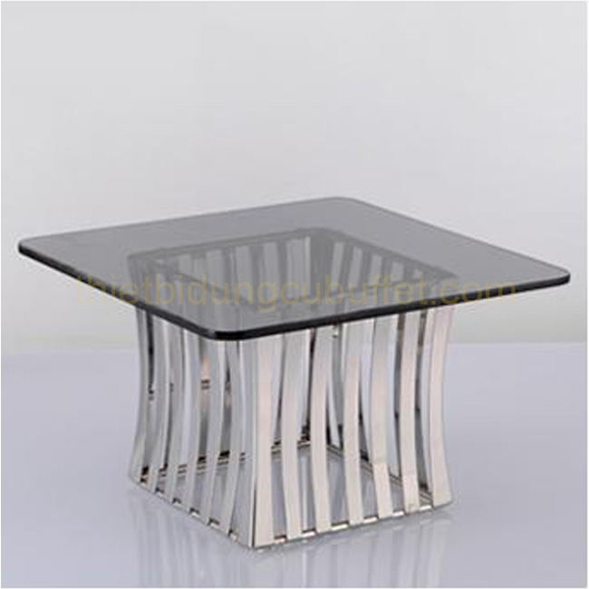 Chân đế inox hình trụ vuông thanh song song CDV-26