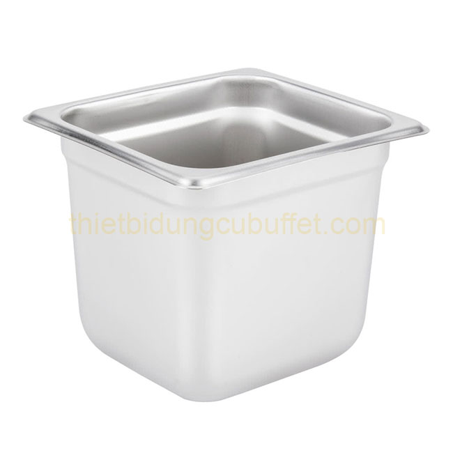 Khay 1/6 inox 304 có ngấn chống kẹt sâu 150 mm 5ST16304-150