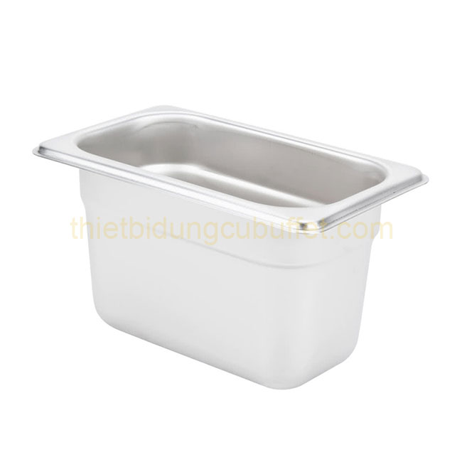 Khay 1/9 inox 304 có ngấn chống kẹt sâu 100 mm 5ST19304-100