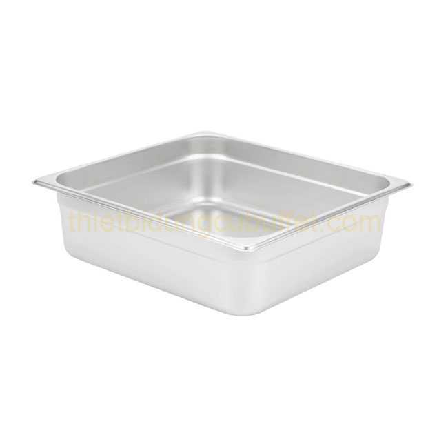 Khay 2/3 inox 304 có ngấn chống kẹt sâu 100 mm 5ST23304-100
