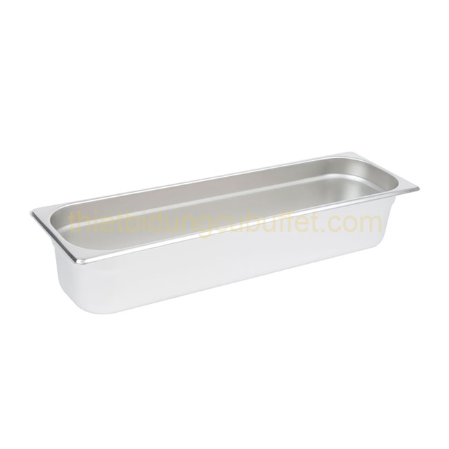 Khay 2/4 inox 304 có ngấn chống kẹt sâu 100 mm 6ST24304-100