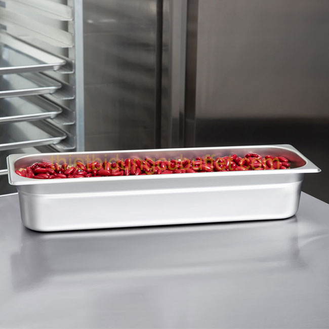 Khay 2/4 có ngấn chống kẹt inox 304 sâu 100 mm