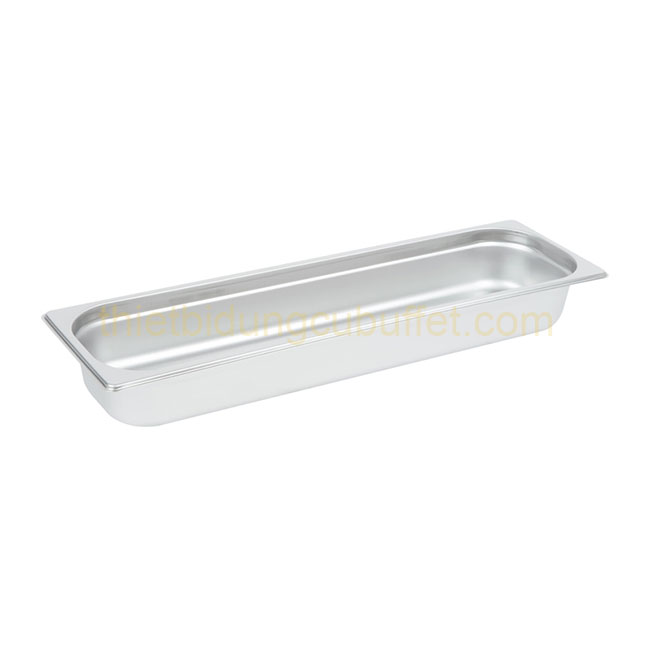 Khay 2/4 inox 304 có ngấn chống kẹt sâu 65 mm 6ST24304-65
