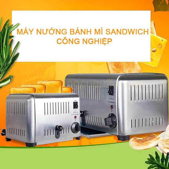 Máy nướng bánh mì sandwich 4-6 ngăn