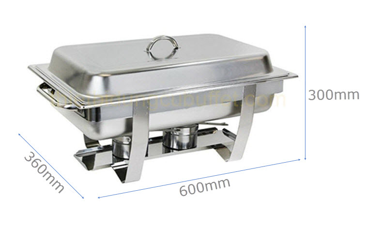 Kích thước nồi buffet giá rẻ nắp rời