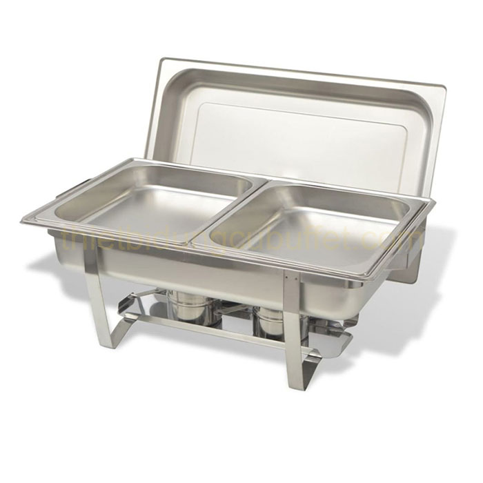 Nồi buffet chữ nhật 2 ngăn giá rẻ nắp rời NF2109-2