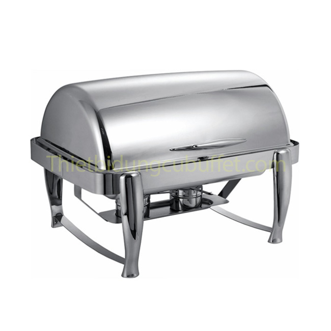 Nồi hâm thức ăn buffet chữ nhật chân đúc nắp mở 180 độ NF2157
