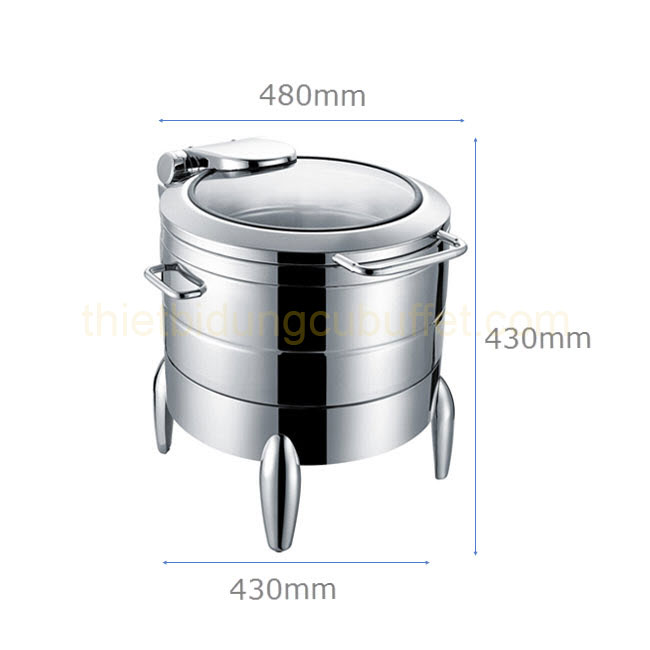 Kích thước Nồi soup buffet tròn inox 304 nắp kính thủy lực chân kiểu NF2192 Kích thước Nồi soup buffet tròn inox 304 nắp kính thủy lực chân kiểu NF2192