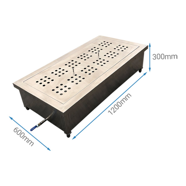 Kích thước bếp hấp dimsum 12 lỗ inox 304 BD1112-12