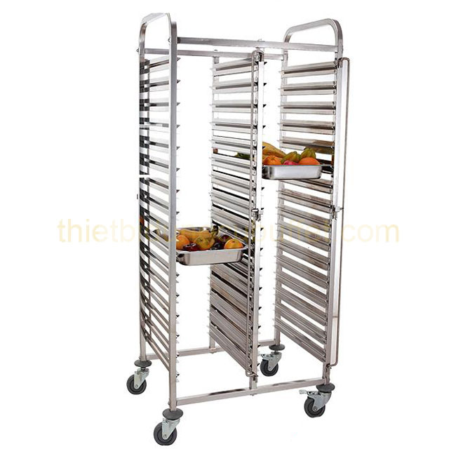  Xe đẩy khay inox gn đôi 30 ngăn TL0-XGN201-30