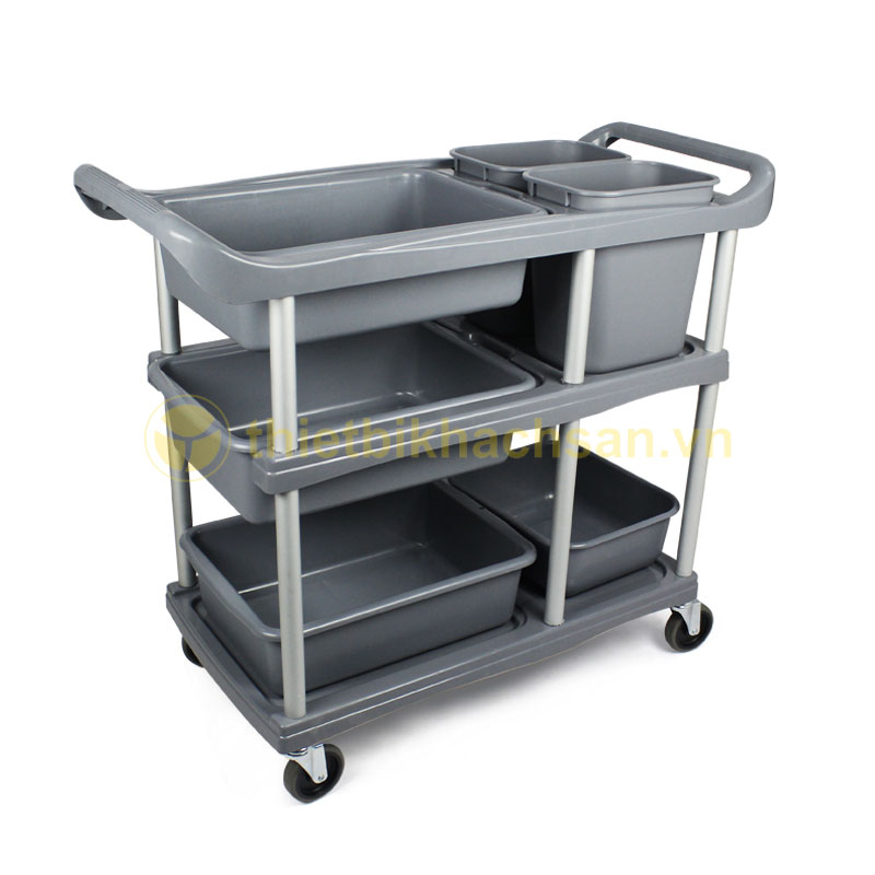 Xe đẩy thu dọn thức ăn bằng nhựa XB1505