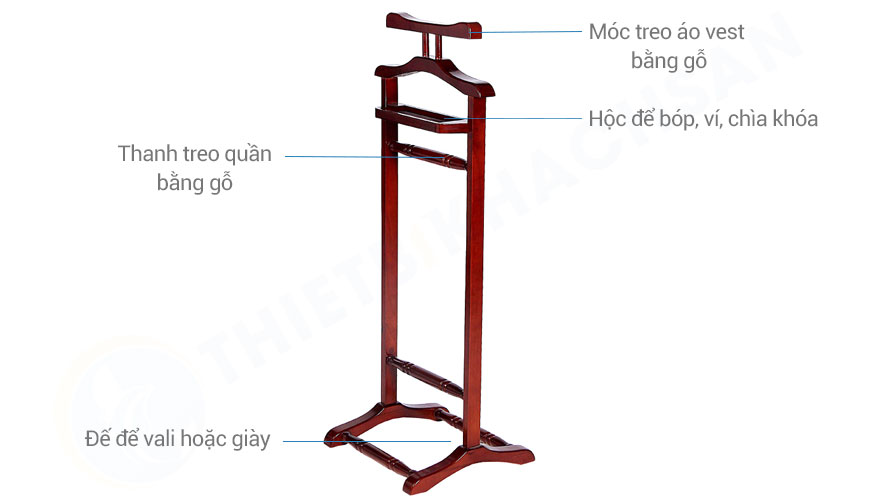 Cây treo áo vest bằng gỗ cay treo ao vest bang go