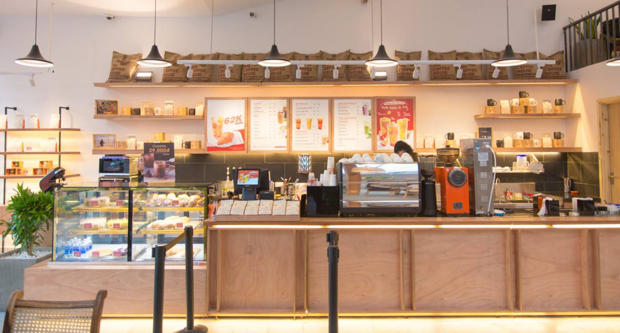 lựa chọn chất liệu quầy pha chê